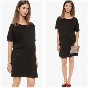 HATCH Maternity The Afternoon Dress Black Size 1 Small Ponte Knit Casual